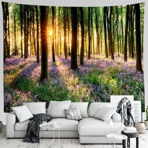 Tapeçarias Dome Cameras SepYue Forest Bohemian Wall Tapeçaria Nature Pattern Rays Tree Larg Wall Hanging Cheap Hippie Home Decoratio Room Decor Estética R230714