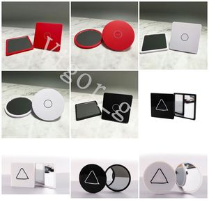 2023 9 Style Brand Compact Mirrors Round And Square Shape C Logo Triangle Brand Luxury Girl Makeup Tools Single Side Mirror Mini Easy to Take Women Cosmetic Tools Stock