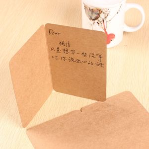 Tebrik Kartları 20pcs/ Lot 20*15cm Kraft Kağıt Boş Katlanmış Kartlar El Yapımı Kartpostal Karter Kartları Kağıt El Sanatları Sanat Kağıt Partisi Diy Scrapbooking 230714