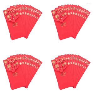Hediye sargısı 40pcs Çin kırmızı zarfları yıl için şanslı para düğün paketi (7x3.4 inç)