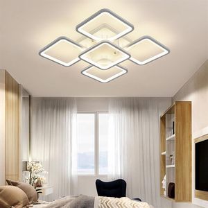 Lampadario a Led Moderno Geometrico Plafoniera Quadrata in Alluminio Illuminazione per Soggiorno Camera da Letto Cucina Lampada da Casa273n