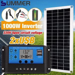 Diğer Elektronik 220V Güneş Güç Sistemi 30W Güneş Paneli Pil Şarj Cihazı 1000W Inverter USB Komple Denetleyici Kiti Ana Sayfa Taşınabilir Güç İstasyonu 230715