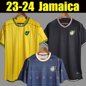 2023 Jamaika Futbol Formaları Ev Mavi 23 24 Eğitim Uzak Siyah Futbol Gömlekleri