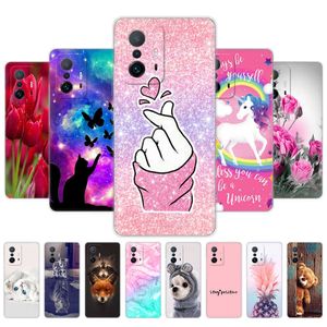 Xiaomi için 11t Case 6.67 inç Geri Telefon Kapağı Pro Xiaomi11t Mi 11 T 11TPRO Silikon Yumuşak TPU Çanta Tamponu