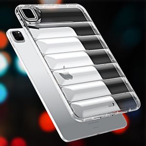 Luchtkussen Donsjack Coat Design Cases Puffer Clear Anti-drop Airbag Beschermhoes voor Apple iPad Pro 12.9 Samsung Galaxy Tab S7 FE S8 Plus T970 T730 X800