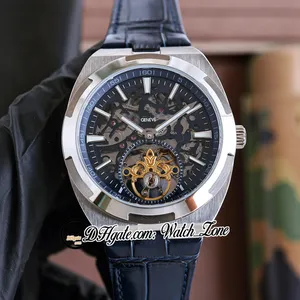 Новый зарубежный турбильон 6000V/110T-B935 Skeleton Dial Automatic Mens Watch Stick Marker