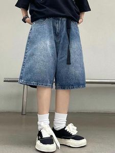Shorts Femmes Y2K Été Femmes Vintage Streetwear Coréen Denim Taille Haute Longueur Genou Large Jambe Baggy Jorts Pantalon Court Harajuku Vêtements