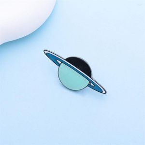 Броши Harong Uranus Brooch Solar System Randapsack Значок эмали для энтузиастов научных астрономических ювелирных изделий