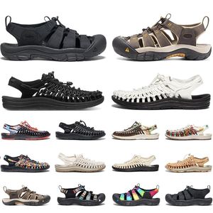 Keens unek Erkek Tasarımcı Sandalet Sandalet Ayakkabı Terlikleri Dış Mekan Ayakkabıları Moda Yürüyüş Tuval Newport H2 Yürüyüş Ayakkabısı İki Kablo ve Bir Tek