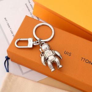 Monogrammed Solid Color Keychain - Fashionable Astronaut Pendant for Men & Women, Leisure Bag Accessory with Gift Box
