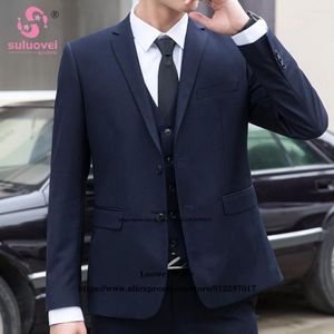 Мужские костюмы Classic Slim Fit Wedding for Men Business 3 Piece Jacket Prants Set Formal Grooms Sund