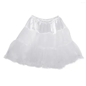 Etekler Kadınlar İçin Kısa Resmi Elbiseler Retro Retro Swing Vintage Mini Petticoat Etek - Boyut S -M (Beyaz)