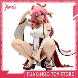 Anime Manga 18cm Genshin Impact Yae Miko Anime Figure Hentai Action Figurine Sexy Sculpture Pvc Model Doll Collection Ornament Toy Gifts L230717