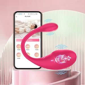 Вибраторы беспроводной вибратор для женщин приложение дилдо дистанционное управление носить вибрационные яичные клитор женские трусики секс -игрушки для взрослых 230718