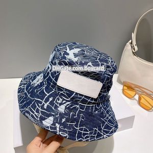 Womens Reversible Bucket Hat Fashion Designer Caps Hats Summer Fisherman Beach Bonnet Sun Casquette Bob Hats