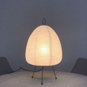 Other Home Decor Japanese Rice Paper Lantern Led Table Lamp Living Room Bedroom Bedside Study el Homestay Art Creative Tripod Floor 230717