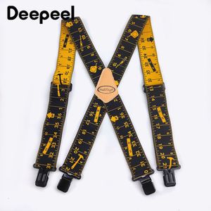 Suspenders 1Pc 5*120cm Men's Adult Xtype 4 Clips High Elastic Suspender Adjustable Heavy Duty Braces Tool Belt Susperders Male Jockstrap 230717