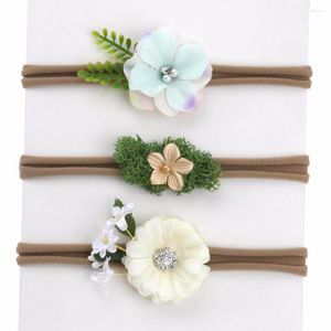 Saç Aksesuarları Satış 3 PCS/Set Kız Kafa Bantları Moss Mini Sahte Fux Naylon Band Nature Floral Meapear Po Prop