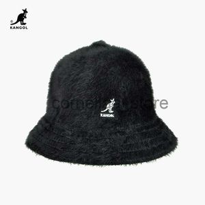 Cimri ağzı şapkalar kangol furgora sıradan kadın kova şapkaları erkekler kış sıcak kova şapkası Angora akrilik harman tavşan saç kapağı hiphop balıkçılık kapakları j230718