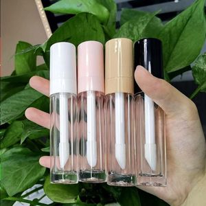 Lip Gloss Tubes with Wand Empty, 8ml Refillable LipGloss Bottles Mini Lip Balm Bottle Transparent Containers with Rubber Stoppers Uvmve