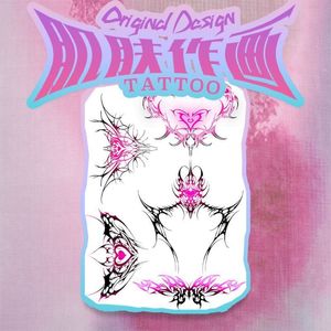 Yeni Orijinal Dövme Çıkartması Seksi Pembe Kız Y2K Kadınlar İçin Sahte Dövmeler Festival Sanatı Tatoo Hotwife Geçici Dövme Stickers Vücut
