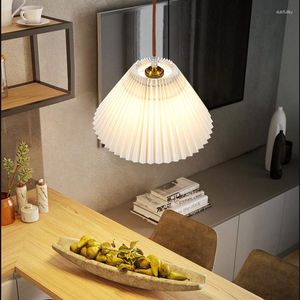 Подвесные лампы Nordic ins люстры простой дизайн плиссированный абажур