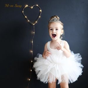 Bebek kız prenses tutu elbise kolsuz bebek bebek kabarık bale elbise siyah pembe beyaz parti dans bebek kıyafetleri 1-8y