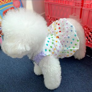 Собачья одежда милая щенка тонкая юбка точка подвеска для маленьких собак летняя цветочная домашняя одежда