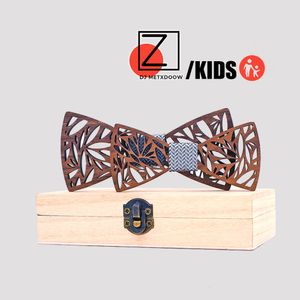 Bow Ties Vintage Floral Baskılı Parentchild Bowtie Setler Ahşap Çocuklar Pet Erkekler Kelebek Parti Yemeği Düğün Kravat Aksesuar 230718