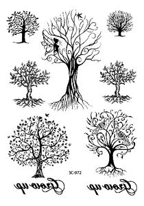 Rocooart Hand Arms Водонепроницаемые временные татуировки наклейки на рисование деревье