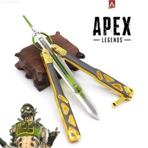 Key Rings Apex Legends Heirloom Octane Heirloom Butterfly Knife Liquid Stim Injector Swords Katana Game Keychain Weapon Model Children Toy L230719