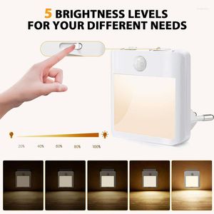 Duvar lambası hareket sensörü ışık led gece AB eklenti lambaları bebek ışıkları dolap yatak odası başucu kablosuz aydınlatma