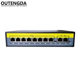 2 8 портов 100 Мбит / с адаптера POE Power Power над Ethernet IEEE 802 3AF AT для камер AP VOIP встроенный мощность 120W Switch Injector211b