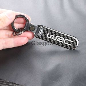 Ключ автомобиля WRC Carbon Fibre Car Cay Chchain для Suzuki Volvo Tesla Skoda VW Smart Seat Subaru Ssangyong Vauxhall Car Accessories x0718