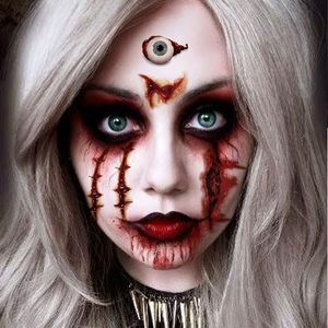 Хэллоуин татуировки наклейки с водонепроницаемыми временные татуировки наклейки на шрамы зомби с кровавыми макияжами