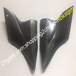 2 x Karbon Fiber Tank Yan Kaplar Paneller Kawasaki için Motosiklet Kiti 2006 2007 ZX10R 06 07 ZX 10R Kapak Paneli215Q