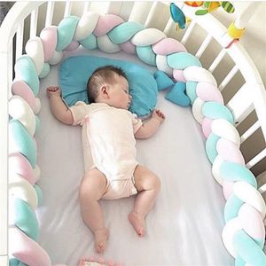 1m bebek düğüm yatak tampon dokuma peluş beşik beşik koruyucusu koruyucusu yürümeye başlayan çocuk yastık yastık po sahne yatağı uyku tamponu2775q