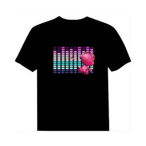 Футболки светодиодные футболки для детской вечеринки DJ Sound Activated Boys Girls Led Thirt Light Up and Down Kid's Gloing Top x0719