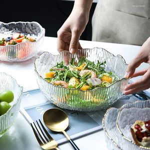 Миски нерегулярные phnom penh стеклянные овощные и фруктовые салат миска высокая температура посуда кухонная принадлежности для домашних продуктов.