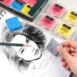 Многоцветная пластиковая ластика мягкая арт -рисование резиновый дизайн карандаша.