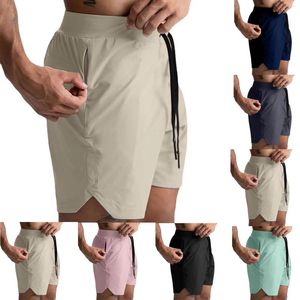Erkek Şort Çılgın Kas Tek Dokuma Hızlı Kuru Düz Renk Çalışma Fitness Sporlar Sıradan Amerikan Beşinci Pantolon