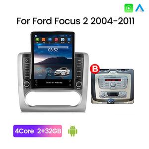 9 Android Dört Çekirdek Otomobil Videosu Multimedya Dokunmatik Ekran Radyosu 2004-2011 için Ford Focus Exi AT Bluetooth USB WiFi Destek 232s