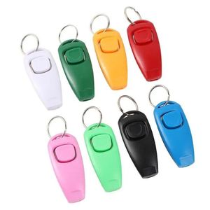 Dog Training Obedience Ups Pet Whistle And Clicker Puppy Stop Barking Aid Tool Portable Trainer Pro Drop Delivery Home Garden Suppl Dhgd1