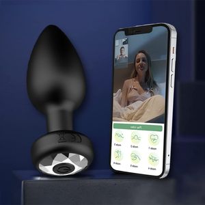 Взрослые игрушки для анального приложения Bluetooth Butt Vibrator для женщин Женщины на длинные дистанции беспроводной дистанционное управление задницей Женские мужские секс -игрушки 230720