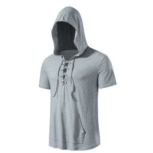 Mens Tshirts Moda Bel Giyim Pamuk Mens Fitness Tshirt Hoodie Vest Sweatshirt kolsuz gömlek 230720