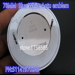 Araba Stil Blue White 10pcs 78mm BMW Araba Amblem Rozeti Kaputu Ön Bagaj Logosu Lable Bag Hight Kalite Çıkartmaları257K