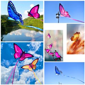 Kite Accessories butterfly kites flying toys for children kite line nylon kites factory professional wind kites parachute windsurf 230719