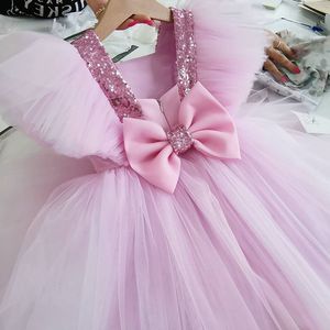 Elegant Girls Princess Party Dresses Kids Graduation Evening Tutu Gown Children Birthday Ceremonial Dress for 3-8 Yrs