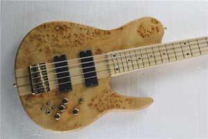 5 dizeler doğal burl akçaağaç elektrik bas gitar boynu vücut akçaağaç boynu