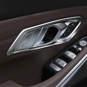 Araba Stili İç Kapı Kasesi Dekorasyon Çerçevesi Kapak BMW 3 Serisi G20 G28 2020 LHD İç Abs Sticters289p